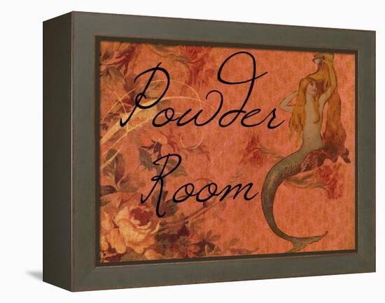 Scarlet Vintage Mermaid Powder Room-sylvia pimental-Framed Stretched Canvas