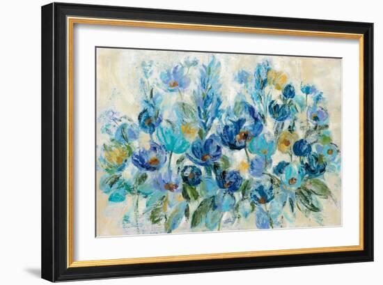 Scattered Blue Flowers-Silvia Vassileva-Framed Art Print