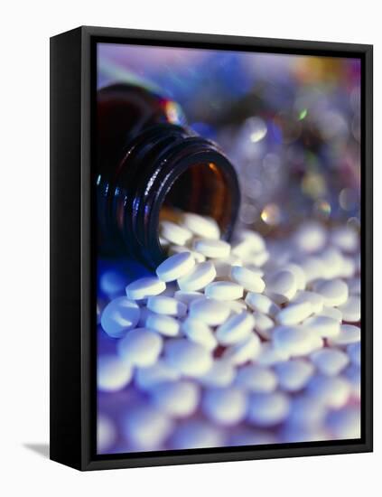 Scattered Homeopathy Pills From a Pill Bottle-Cordelia Molloy-Framed Premier Image Canvas