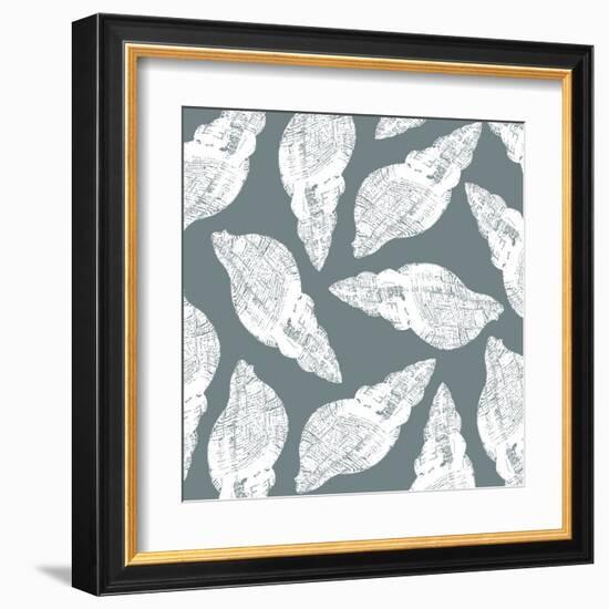 Scattered Shells I-Sabine Berg-Framed Art Print