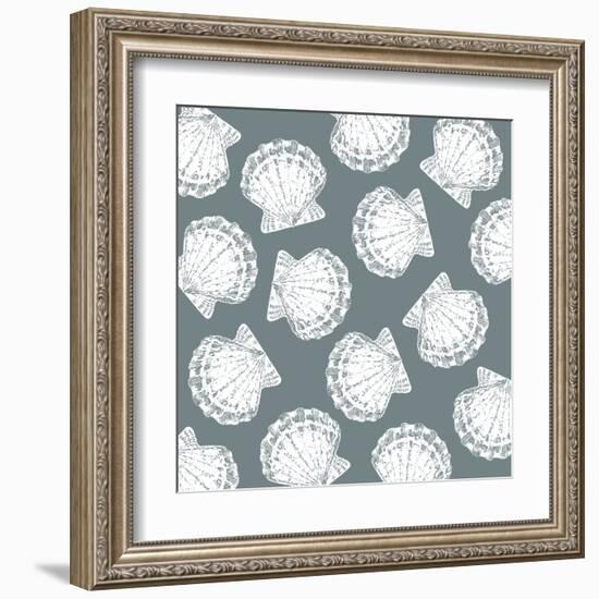 Scattered Shells II-Sabine Berg-Framed Art Print