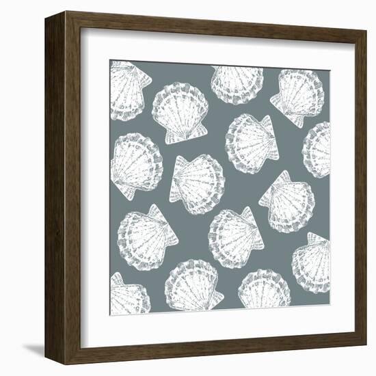 Scattered Shells II-Sabine Berg-Framed Art Print