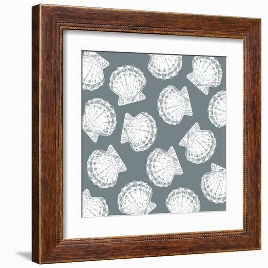 Scattered Shells II-Sabine Berg-Framed Art Print