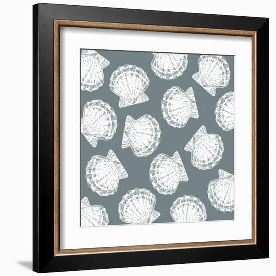 Scattered Shells II-Sabine Berg-Framed Art Print