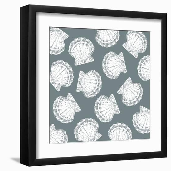 Scattered Shells II-Sabine Berg-Framed Art Print