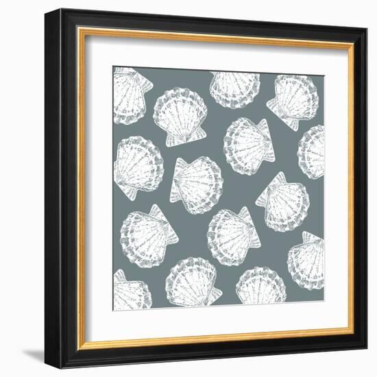 Scattered Shells II-Sabine Berg-Framed Art Print