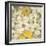 Scattered Spring Petals Yellow Gray Crop-Silvia Vassileva-Framed Art Print