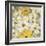 Scattered Spring Petals Yellow Gray Crop-Silvia Vassileva-Framed Art Print