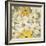 Scattered Spring Petals Yellow Gray Crop-Silvia Vassileva-Framed Art Print