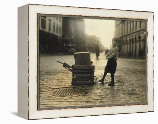 Scavenger Toting Wood, Fall River, Massachusetts, c.1916-Lewis Wickes Hine-Framed Stretched Canvas