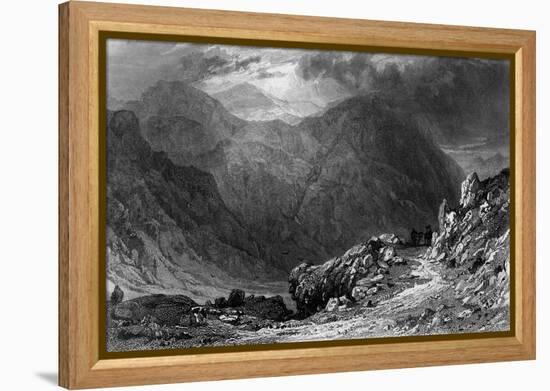 Scawfell Pikes, Lake District-Thomas Allom-Framed Stretched Canvas