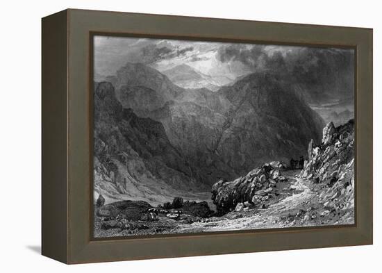 Scawfell Pikes, Lake District-Thomas Allom-Framed Stretched Canvas