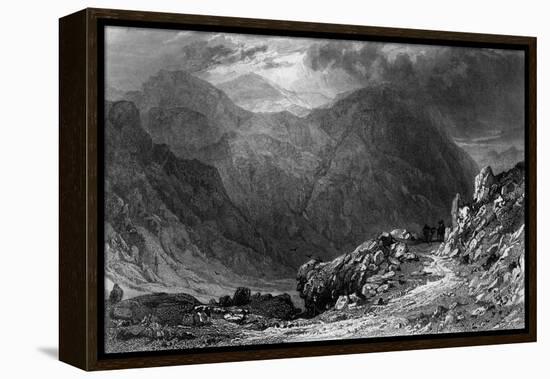 Scawfell Pikes, Lake District-Thomas Allom-Framed Stretched Canvas