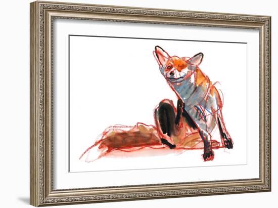 Scccratch, 2022, (mixed media on paper)-Mark Adlington-Framed Giclee Print