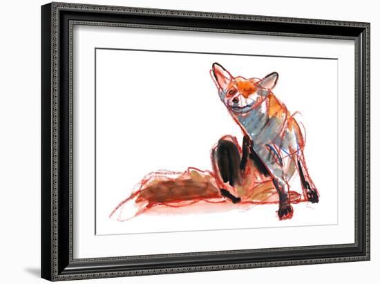 Scccratch, 2022, (mixed media on paper)-Mark Adlington-Framed Giclee Print