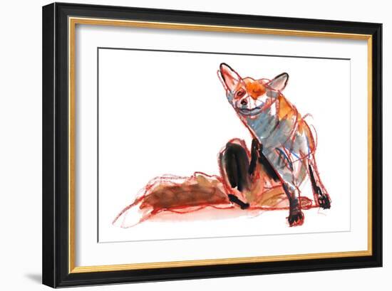 Scccratch, 2022, (mixed media on paper)-Mark Adlington-Framed Giclee Print