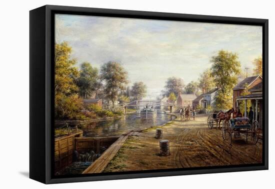 Scene Along the Delaware and Hudson Canal, 1907-Edward Lamson Henry-Framed Premier Image Canvas