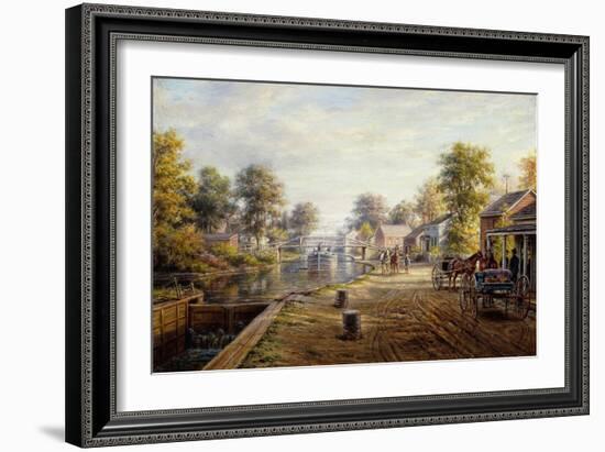 Scene Along the Delaware and Hudson Canal, 1907-Edward Lamson Henry-Framed Giclee Print