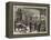 Scene at a Railway Station on the Arrival of a Train with Wounded-null-Framed Premier Image Canvas