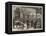 Scene at a Railway Station on the Arrival of a Train with Wounded-null-Framed Premier Image Canvas