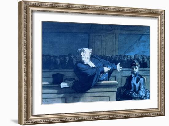 Scene at a Tribunal-Honore Daumier-Framed Giclee Print