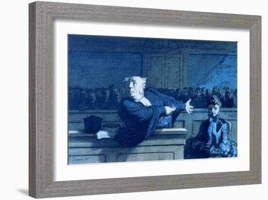 Scene at a Tribunal-Honore Daumier-Framed Giclee Print