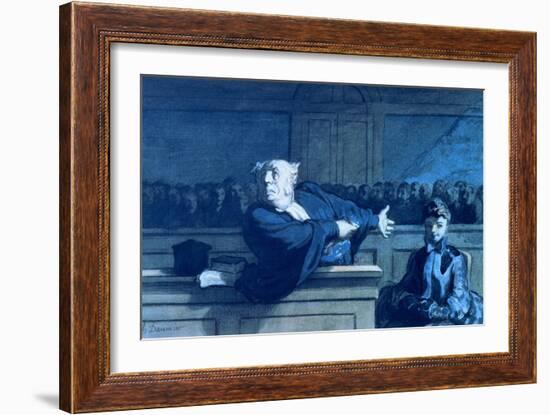 Scene at a Tribunal-Honore Daumier-Framed Giclee Print