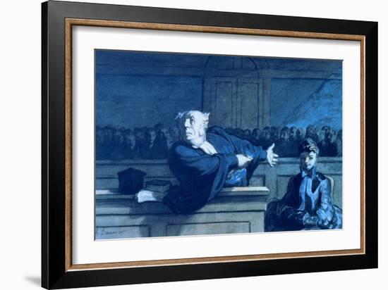 Scene at a Tribunal-Honore Daumier-Framed Giclee Print