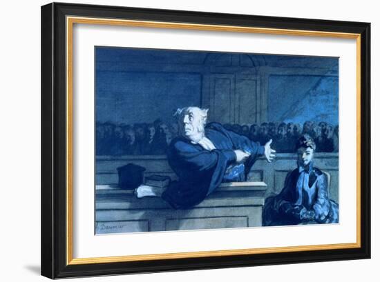 Scene at a Tribunal-Honore Daumier-Framed Giclee Print