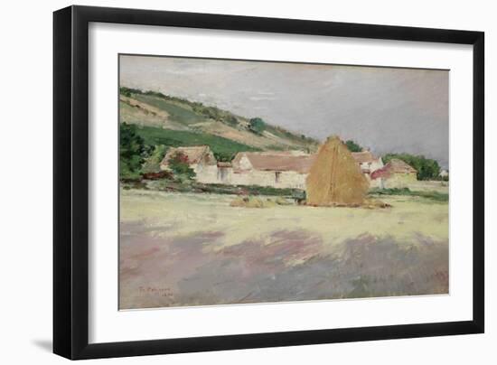 Scene at Giverny, 1890 (Oil on Canvas)-Theodore Robinson-Framed Giclee Print