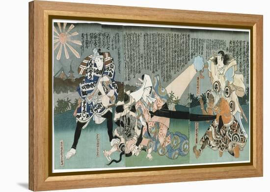 Scene at Kabuki Theatre, 19th Century-null-Framed Premier Image Canvas