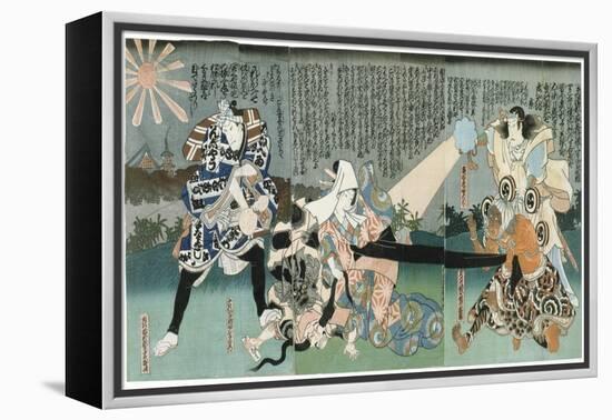 Scene at Kabuki Theatre, 19th Century-null-Framed Premier Image Canvas