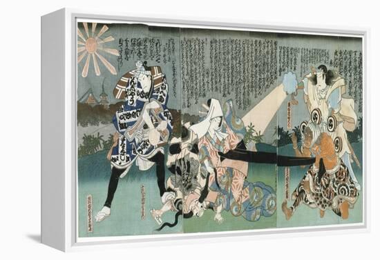 Scene at Kabuki Theatre, 19th Century-null-Framed Premier Image Canvas