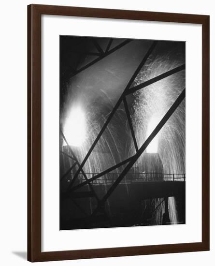 Scene at the Carnegie Illinois Steel Company-Andreas Feininger-Framed Photographic Print