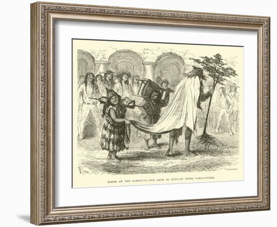 Scene at the Carnival, the Ague or Tertian Fever Caricatured-Édouard Riou-Framed Giclee Print