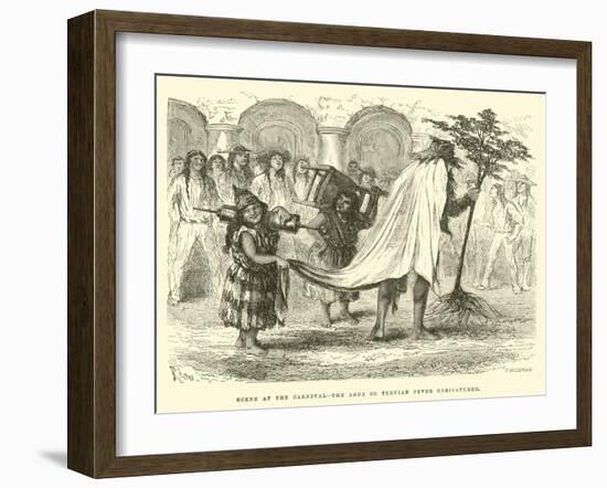 Scene at the Carnival, the Ague or Tertian Fever Caricatured-Édouard Riou-Framed Giclee Print