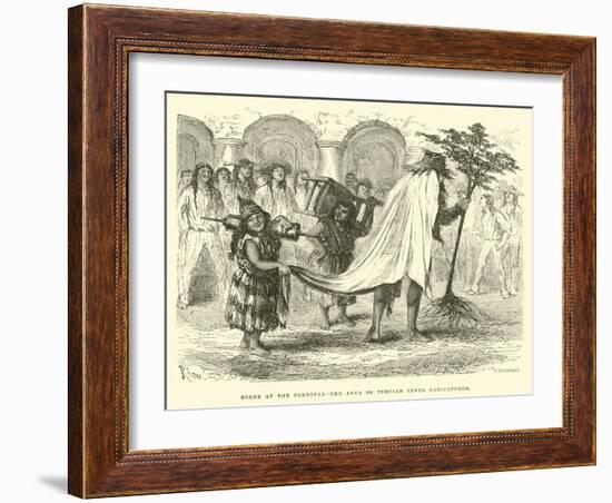 Scene at the Carnival, the Ague or Tertian Fever Caricatured-Édouard Riou-Framed Giclee Print