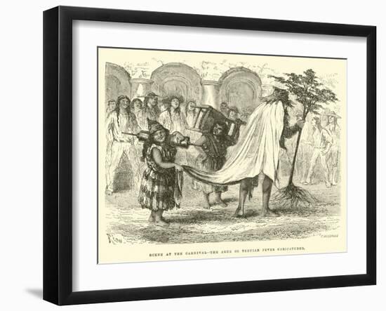 Scene at the Carnival, the Ague or Tertian Fever Caricatured-Édouard Riou-Framed Giclee Print