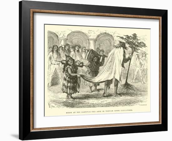 Scene at the Carnival, the Ague or Tertian Fever Caricatured-Édouard Riou-Framed Giclee Print