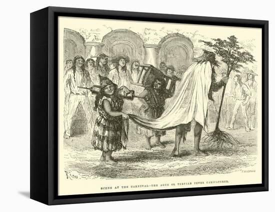 Scene at the Carnival, the Ague or Tertian Fever Caricatured-Édouard Riou-Framed Premier Image Canvas