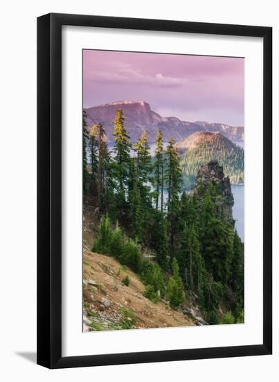 Scene at the Mysterious Wizard Island, Crater Lake Oregon-Vincent James-Framed Photographic Print