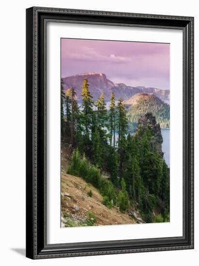 Scene at the Mysterious Wizard Island, Crater Lake Oregon-Vincent James-Framed Photographic Print