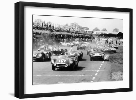 Scene at the Start of a Sports Car Race, Silverstone, Northamptonshire, (Late 1950S)-Maxwell Boyd-Framed Photographic Print