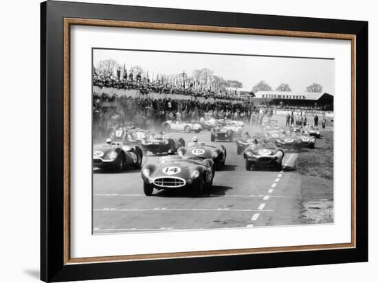 Scene at the Start of a Sports Car Race, Silverstone, Northamptonshire, (Late 1950S)-Maxwell Boyd-Framed Photographic Print