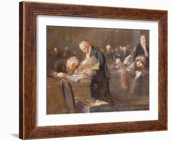 Scene at the Tribunal: the Convicting Evidence-Jean Louis Forain-Framed Giclee Print