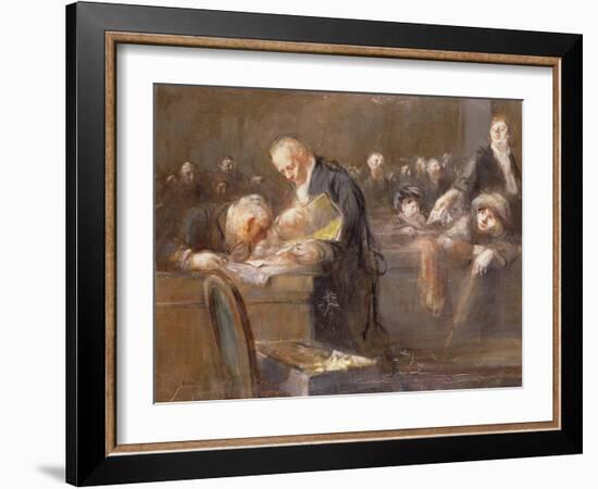 Scene at the Tribunal: the Convicting Evidence-Jean Louis Forain-Framed Giclee Print