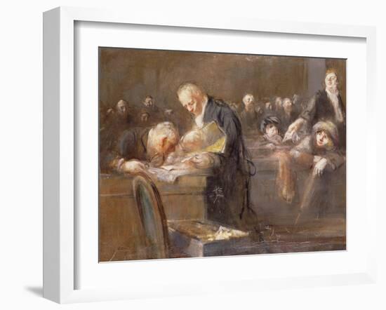 Scene at the Tribunal: the Convicting Evidence-Jean Louis Forain-Framed Giclee Print