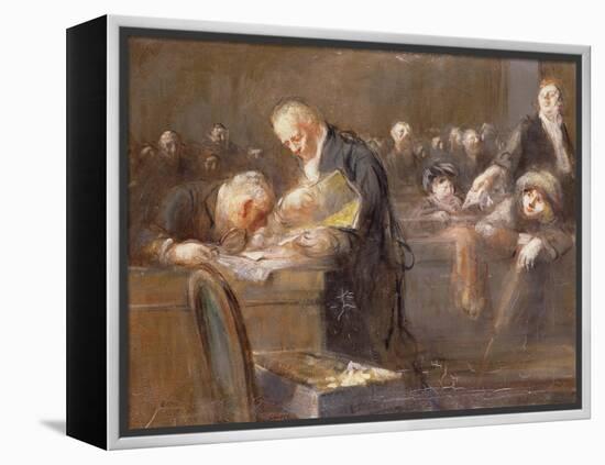 Scene at the Tribunal: the Convicting Evidence-Jean Louis Forain-Framed Premier Image Canvas