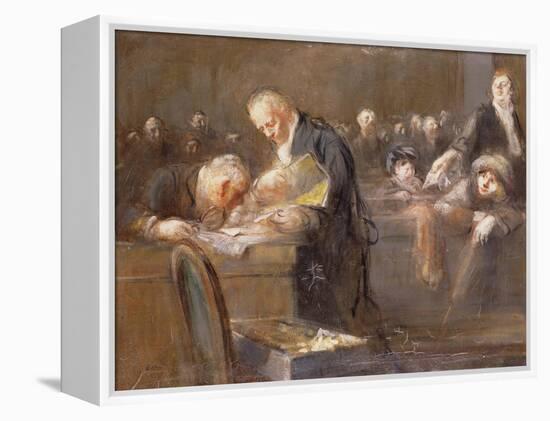 Scene at the Tribunal: the Convicting Evidence-Jean Louis Forain-Framed Premier Image Canvas