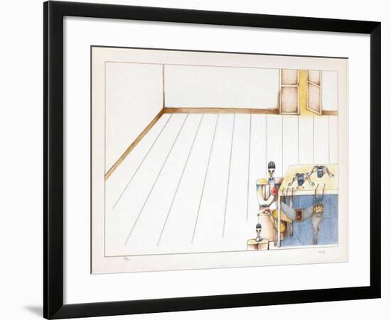 Scène D'Intérieur-Emilio Ortiz-Framed Limited Edition